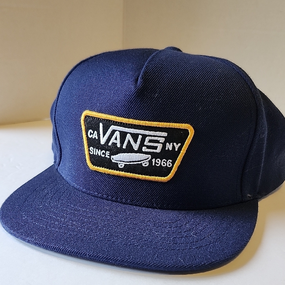 Vans Blue and Yellow Snapback Hat with Iconic Logo